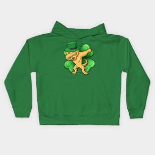 Dabbing Golden Retriever Dog Irish St Patricks Day Kids Hoodie